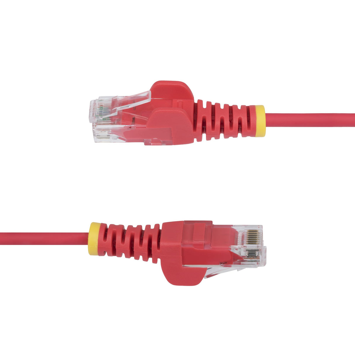StarTech.com 1ft Red Slim CAT6 Ethernet Cable, Snagless, 100W PoE, UTP, LSZH, 28AWG Pure Bare Copper Wire, Slim RJ45 Network Patch Cord w/Strain Reliefs, Individually Tested