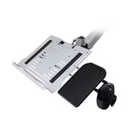 Mount-It! Laptop Mount Desk Clamp with Mouse Tray Adjustable Tilt Swivel Rotate Height