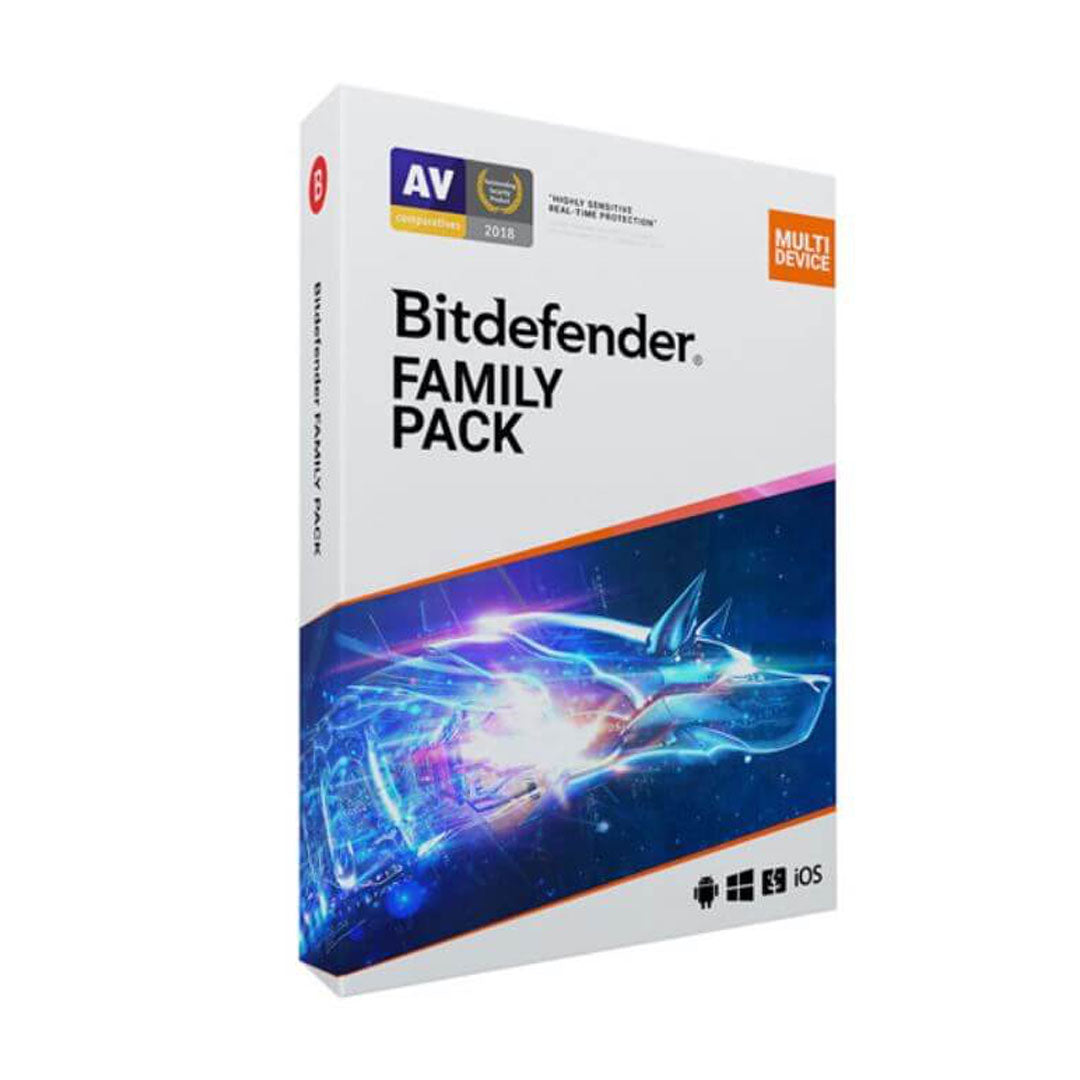 Bitdefender Family Pack 15-Device 1-Year ESD (DOWNLOAD CODE) with VPN 200MB/Day PC/Mac/Android/iOS