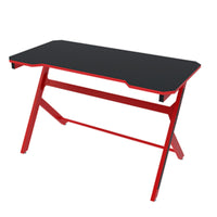 Xtech Gaming Computer Desk Red Wizard Curved Edges Laminated Surface Metal Frame - Red/Black