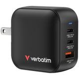 Verbatim Mini GaN Charger 70W 3 Port US plug with EU and UK adaptors