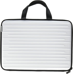 Trident Laptop Case 13in Hard Shell Exterior White with Black Trim-fits most 13 -14 inch Chromebooks and laptops up to 13.6” in length.