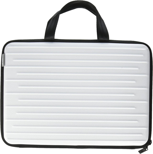 Trident Laptop Case 13in Hard Shell Exterior White with Black Trim-fits most 13 -14 inch Chromebooks and laptops up to 13.6” in length.