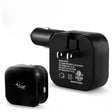 Fuse 2 in 1 Wall and Car Charger 2 Port USB-A 2.1 Amp Foldable Prongs & Cigarette Lighter Adapter