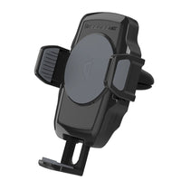 Scosche Qi Car Charger 5W Vent Mount with USB-C Cable and Car Charger Extends up to 3.5In in Width - Black