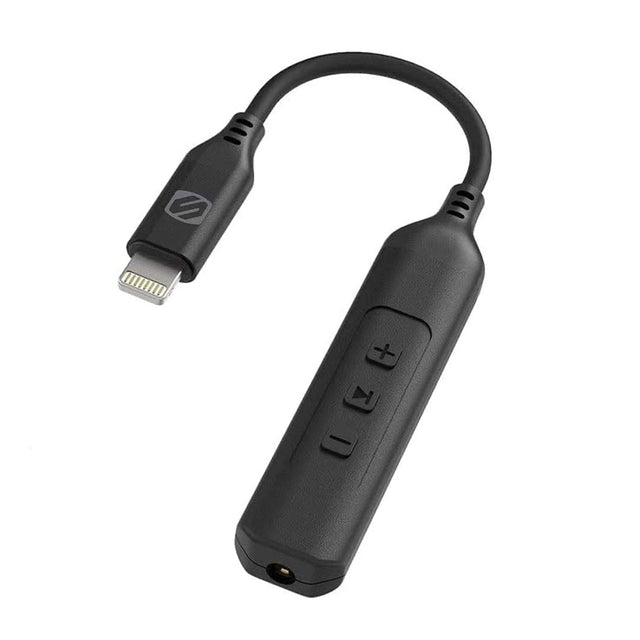 Scosche Adapter Lightning to 3.5mm Female MFI with Volume Controls and Play Buttons Strikeline