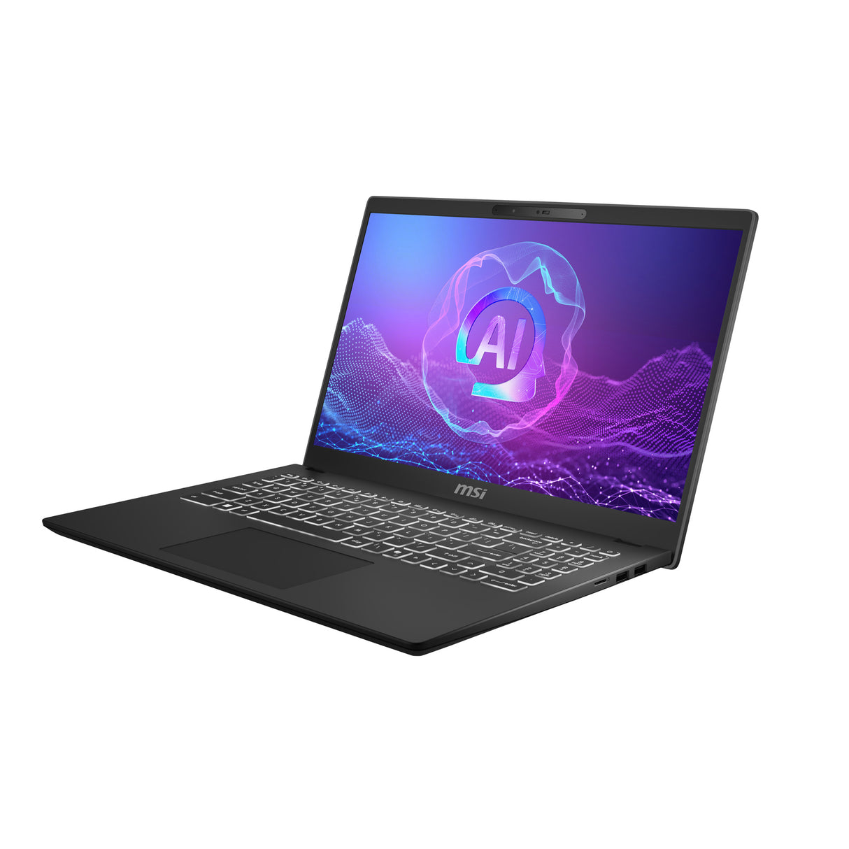 MSI Modern 15 H AI C2HMTG-255CA Intel Core Ultra 9 285H Laptop 39.6 cm (15.6") Full HD 32 GB DDR5-SDRAM 1 TB SSD Wi-Fi 6E (802.11ax) Windows 11 Home Black
