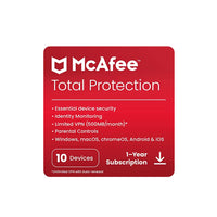 McAfee Total Protection 10-Device 1-Year ESD (DOWNLOAD CODE) PC/Mac/Android/iOS