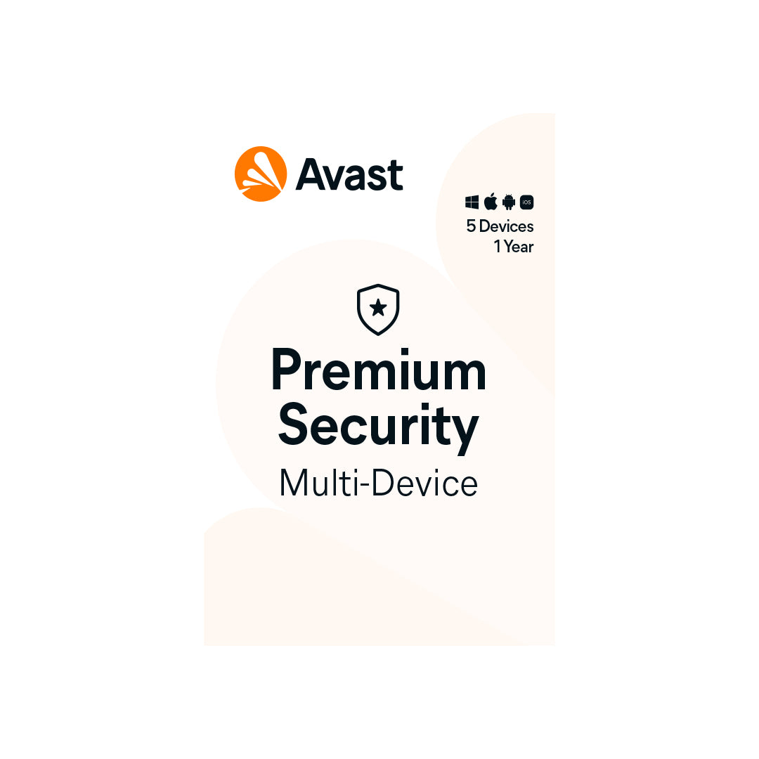 Avast Premium Security 5-Device 1-Year ESD (DOWNLOAD CODE) PC/Mac/Android/iOS
