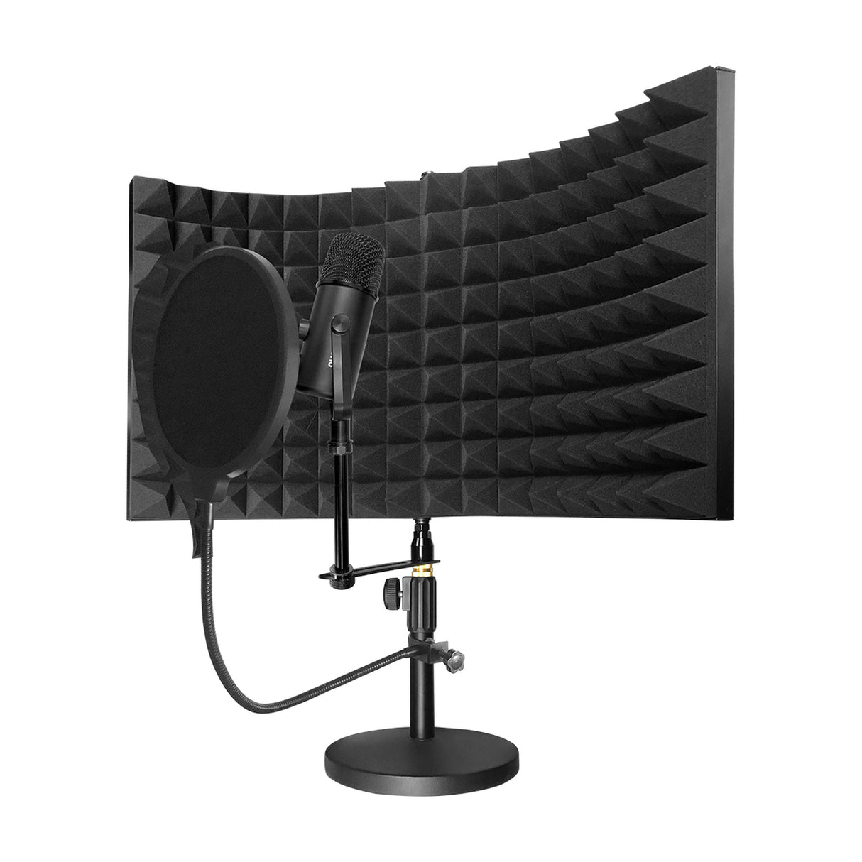 HamiltonBuhl On-Air Podcast Kit Contains Podcast Microphone Sound Isolation Shield Pop Filter and Stand Kit