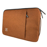 Klipxtreme Sleeve 15.6in SquarePro with Carry Handle & Exterior Storage Pocket Heavy Duty Zipper Extra Durable Fabric - Brown