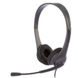 Headset Stereo with Boom Mic USB Adjustable On Ear - Black Bulk