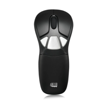 Adesso Air Mouse Wireless iMouse P30 GO Plus USB 2.4Ghz Dongle with MotionTools 3 Software Mouse/Wireless Presenter with Charging Cradle PC/Mac - Black