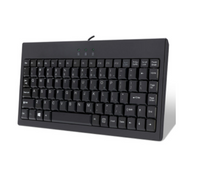 Adesso Keyboard EasyTouch Wired Mini Less than 12in Wide with PS/2 Adapter PC/Mac - Black