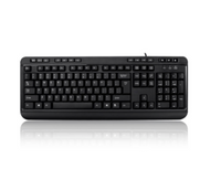 Adesso Keyboard Wired Multimedia with 3 Port USB Hub PC/Mac - Black
