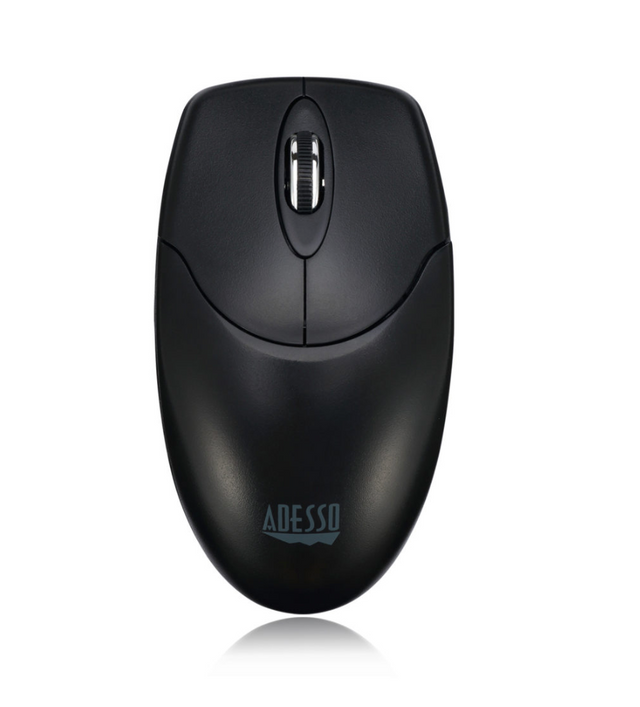 Adesso Mouse Wireless Antimicrobial M60 3 Buttons optical scroll up to 1200dpi PC/Mac - Black