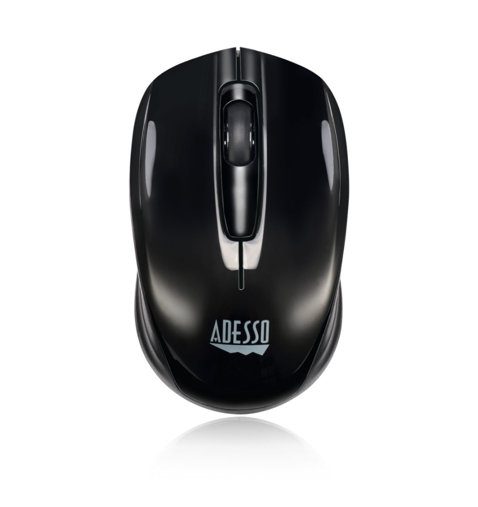 Adesso Mouse Wireless Mini S50 Portable 3 Buttons up to 1200dpi PC/Mac - Black