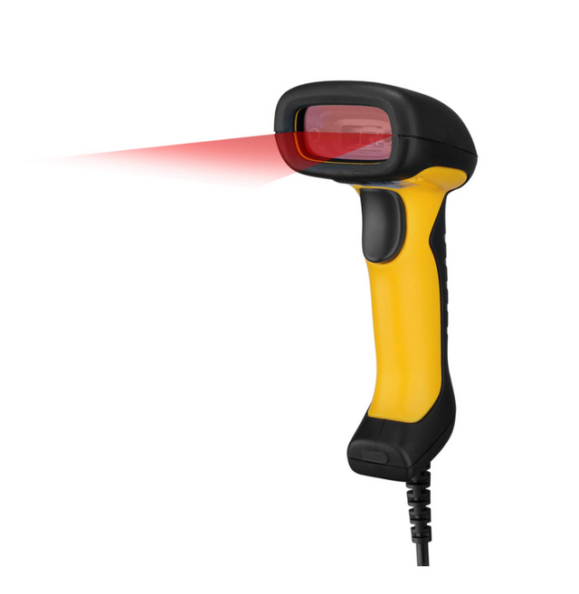 Adesso Barcode Scanner Handheld CCD Sensor USB Connectivity 1D Antimicrobial Drop Protected  IP67 Waterproof