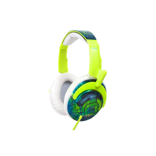 Koss Headphone Full Size Noise Isolating Deep Bass Extra Comfort Fold Flat Design Adjustable Padded Headband 3.5mm 4ft - Green