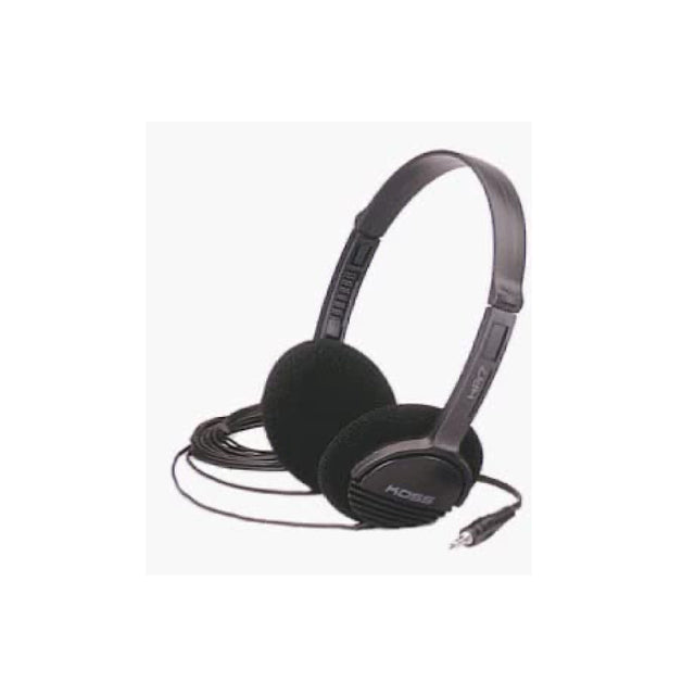 Koss Headphone On Ear 3.5mm Portable with Volume Control BULK 8ft Long Cord - Black