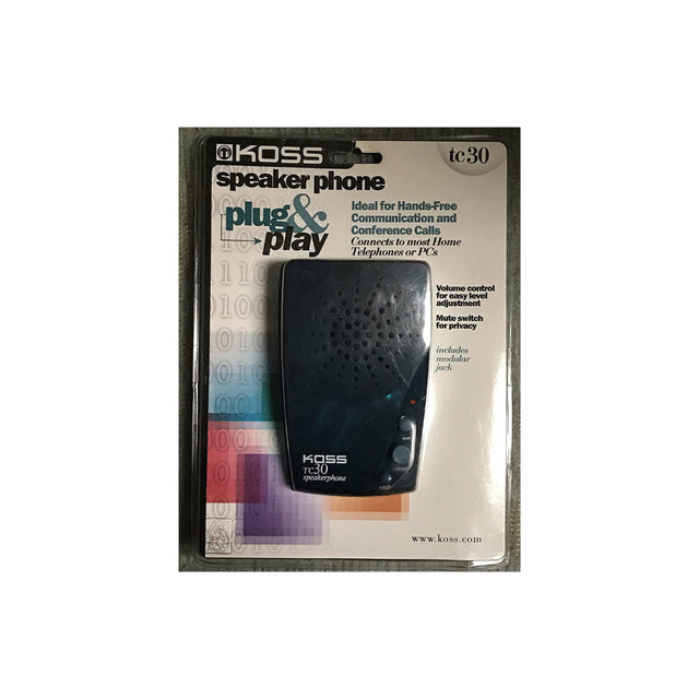 Koss Speakerphone for PC and Telephone Handfree for Conference Calls Volume & Mute Controls - Black