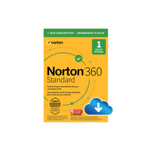 Norton 360 Standard 1-Device 1-Year OEM with 10GB Cloud Back up ESD (DOWNLOAD CODE) PC/Mac/Android/iOS