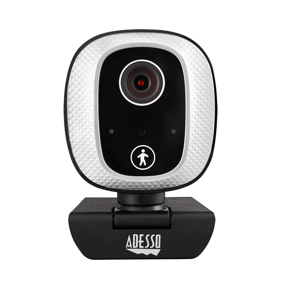 Adesso Webcam CyberTrack M1 1080P (2.1MP) Dual Mics Fixed Focus with Noise Cancelling 305 Degree Motion Tripod Mountable  - Black