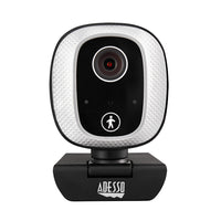 Adesso Webcam CyberTrack M1 1080P (2.1MP) Dual Mics Fixed Focus with Noise Cancelling 305 Degree Motion Tripod Mountable  - Black