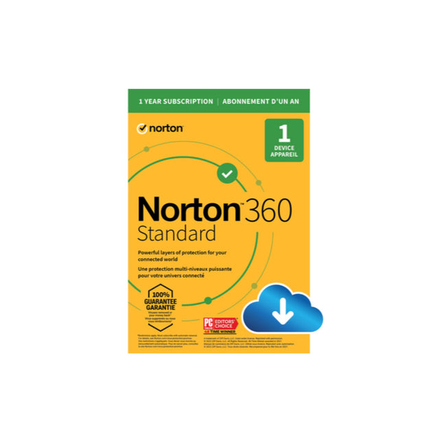 Norton 360 Standard USA ACTIVATION ONLY 1-Device 1-Year OEM with 10GB Cloud Back up ESD (DOWNLOAD CODE) PC/Mac/Android/iOS