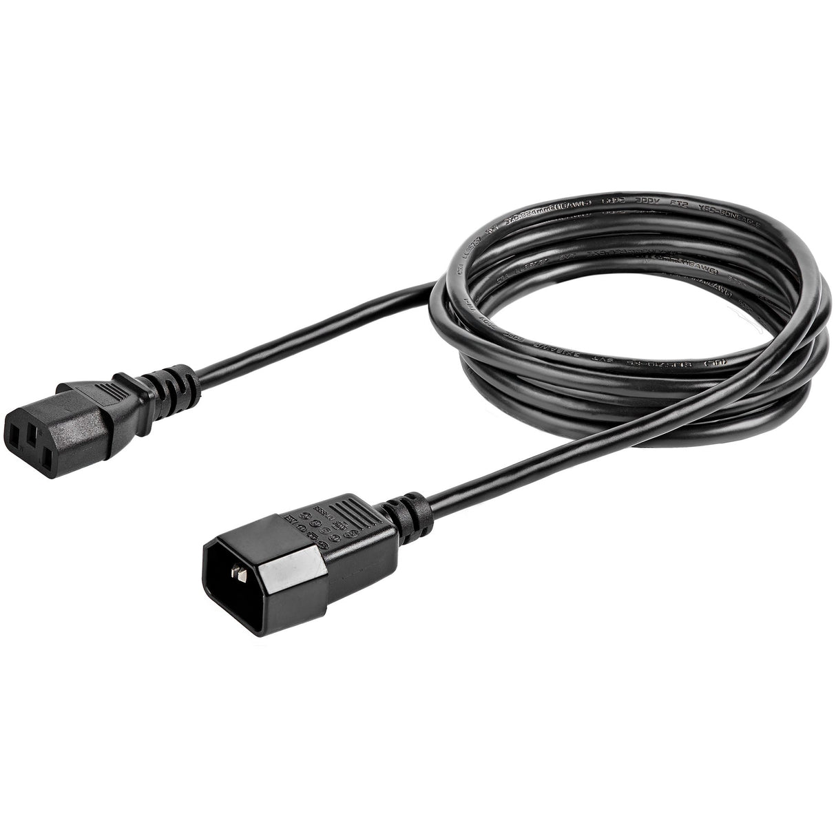 StarTech.com 6ft (1.8m) Power Extension Cord, C14 to C13, 10A 125V, 18AWG, Computer Power Cord Extension, IEC-320-C14 to IEC-320-C13 AC Power Cable Extension for Power Supply, UL Listed