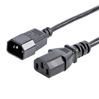 StarTech.com 6ft (1.8m) Power Extension Cord, C14 to C13, 10A 125V, 18AWG, Computer Power Cord Extension, IEC-320-C14 to IEC-320-C13 AC Power Cable Extension for Power Supply, UL Listed