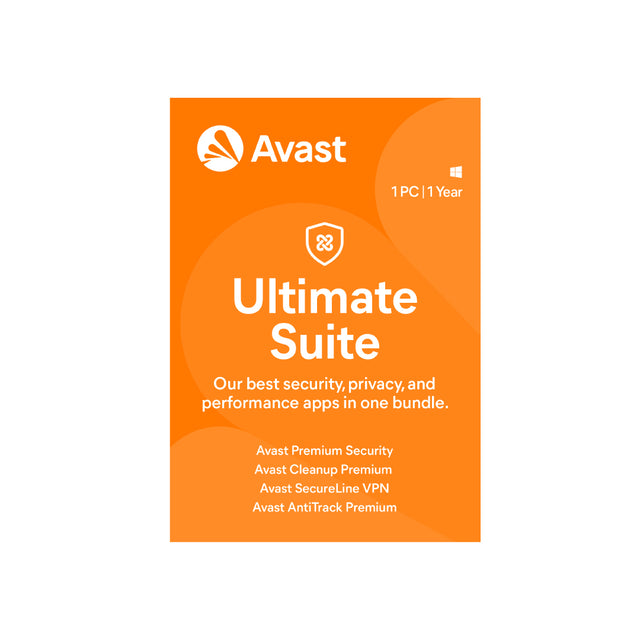 Avast Ultimate Security with VPN 1-Device 1-Year ESD (DOWNLOAD CODE) Speed Up & Clean Up Tools PC