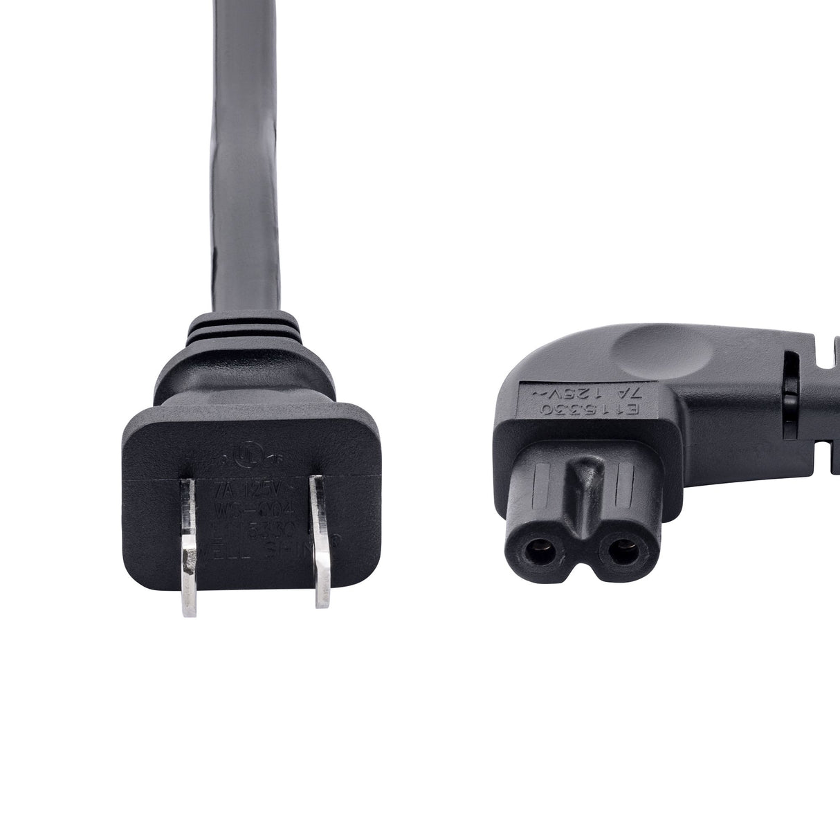 StarTech.com 10ft (3m) Laptop Power Cord, NEMA 1-15P to Right Angle C7, 7A 125V, 18AWG, Laptop Charger Cable, Replacement Power Brick Cable, TAA Compliant, UL Listed