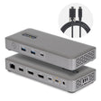 StarTech.com USB4 Docking Station, Driverless Dual 4K 144Hz for Mac and Windows, Universal USB-C Dock with DisplayPort, 100W PD and 2.5GbE