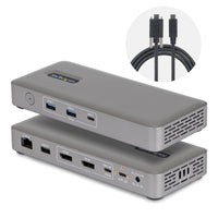 StarTech.com USB4 Docking Station, Driverless Dual 4K 144Hz for Mac and Windows, Universal USB-C Dock with DisplayPort, 100W PD and 2.5GbE