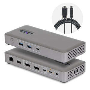StarTech.com USB4 Docking Station, Driverless Dual 4K 144Hz for Mac and Windows, Universal USB-C Dock with DisplayPort, 100W PD and 2.5GbE