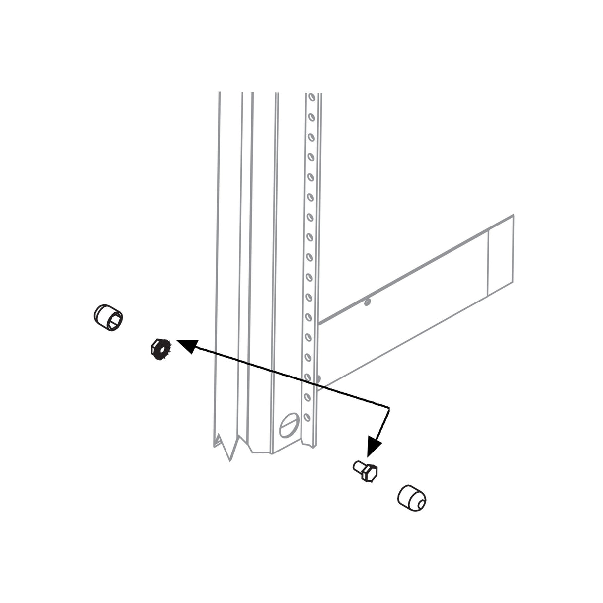 Middle Atlantic Ganging Kit Threaded for 10 Racks