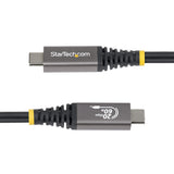 StarTech.com 10ft (3m) USB4 Cable, 20Gbps, USB-IF Certified USB-C Cable, 60W PD, 4K 120Hz DP 2.1, TPE Jacket, Black USB-C Cord