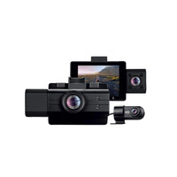 GekoGear Dashcam - Scout Pro 4K HD 3 Channel IBD II Power Cable Wifi Support G-Sensor 32GB MicroSD Included (support up to 256GB) - Black