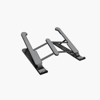 Xtech Laptop Stand Foldable & Portable up to 17in 6 Adjustable Height Levels Non-slip Silicone Leg Pads - Black