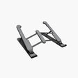 Xtech Laptop Stand Foldable & Portable up to 17in 6 Adjustable Height Levels Non-slip Silicone Leg Pads - Black