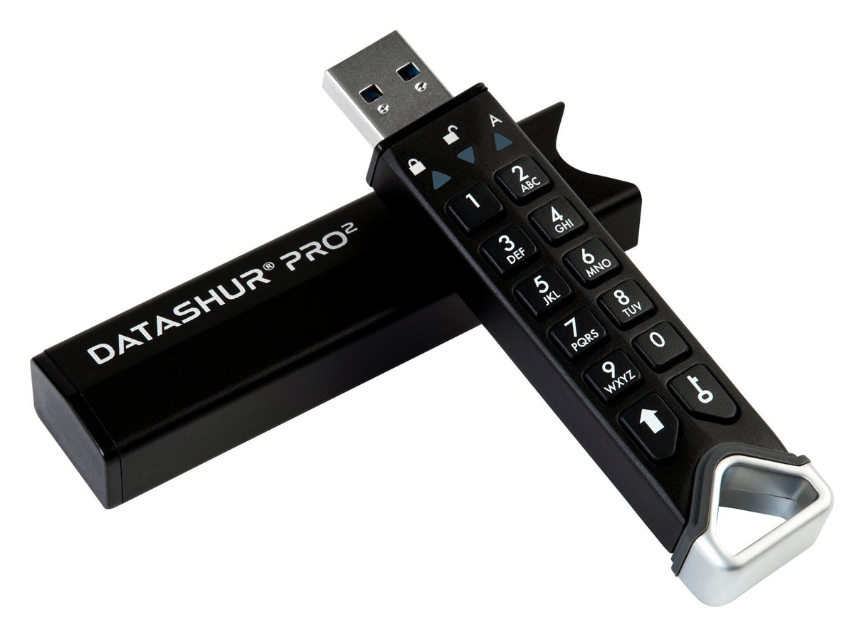 iStorage datAshur PRO2 128 GB | Secure Flash Drive | FIPS 140-2 Level 3 Certified | AES-XTS 256-bit hardware encryption | Password protected | Dust/Water-Resistant