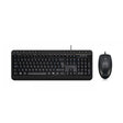 Adesso Keyboard (Bilingual) & Mouse Combo Wired Antimicrobial Multimedia 1200dpi PC/Mac - Black