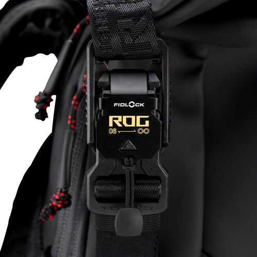 ASUS ROG SLASH Edition 20 backpack Roll top backpack Black Polyester, PU leather