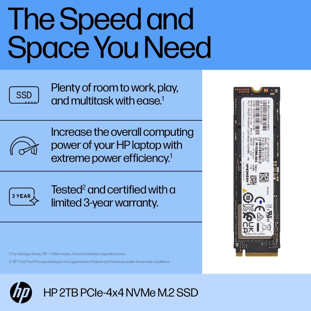 HP 2TB PCIe-4x4 NVMe Solid State Drive