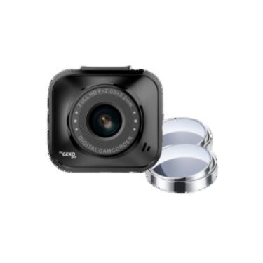 GekoGear Dashcam - Orbit 122 1080p HD with Blind Spot Mirrors 120 Degree Wide Angle G-Sensor 8GB MicroSD Included (support up to 32GB) - Black