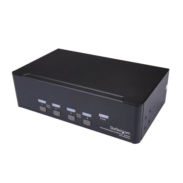 StarTech.com 4-Port Dual DisplayPort KVM Switch - 4K 60Hz - TAA