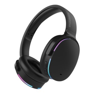 HyperGear Audio Essentials Duo - Black - 2 Pack Gift Set Bluetooth Headphone & Speaker 5W- HD Sound Vibrant LED Lights Speaker w Carry Strap Foldable & Portable Headphones