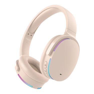 HyperGear Audio Essentials Duo - Bone - 2 Pack Gift Set Bluetooth Headphone & Speaker 5W - HD Sound Vibrant LED Lights Speaker w Carry Strap Foldable & Portable Headphones