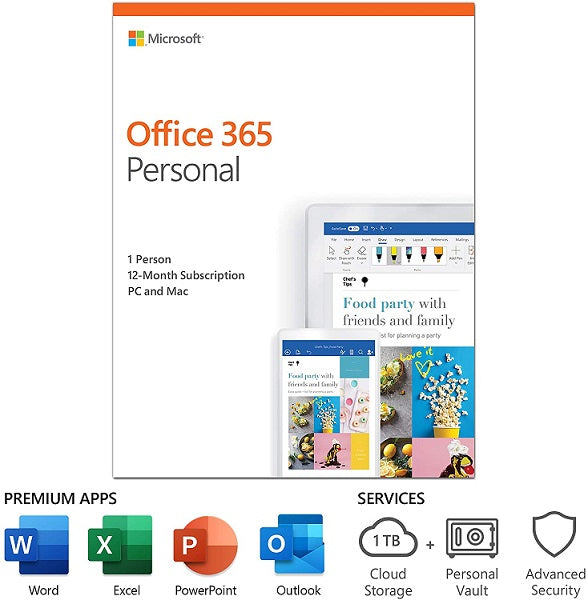 Microsoft 365 Personal 1-User 1-Year ESD (DOWNLOAD CODE) PC/Mac